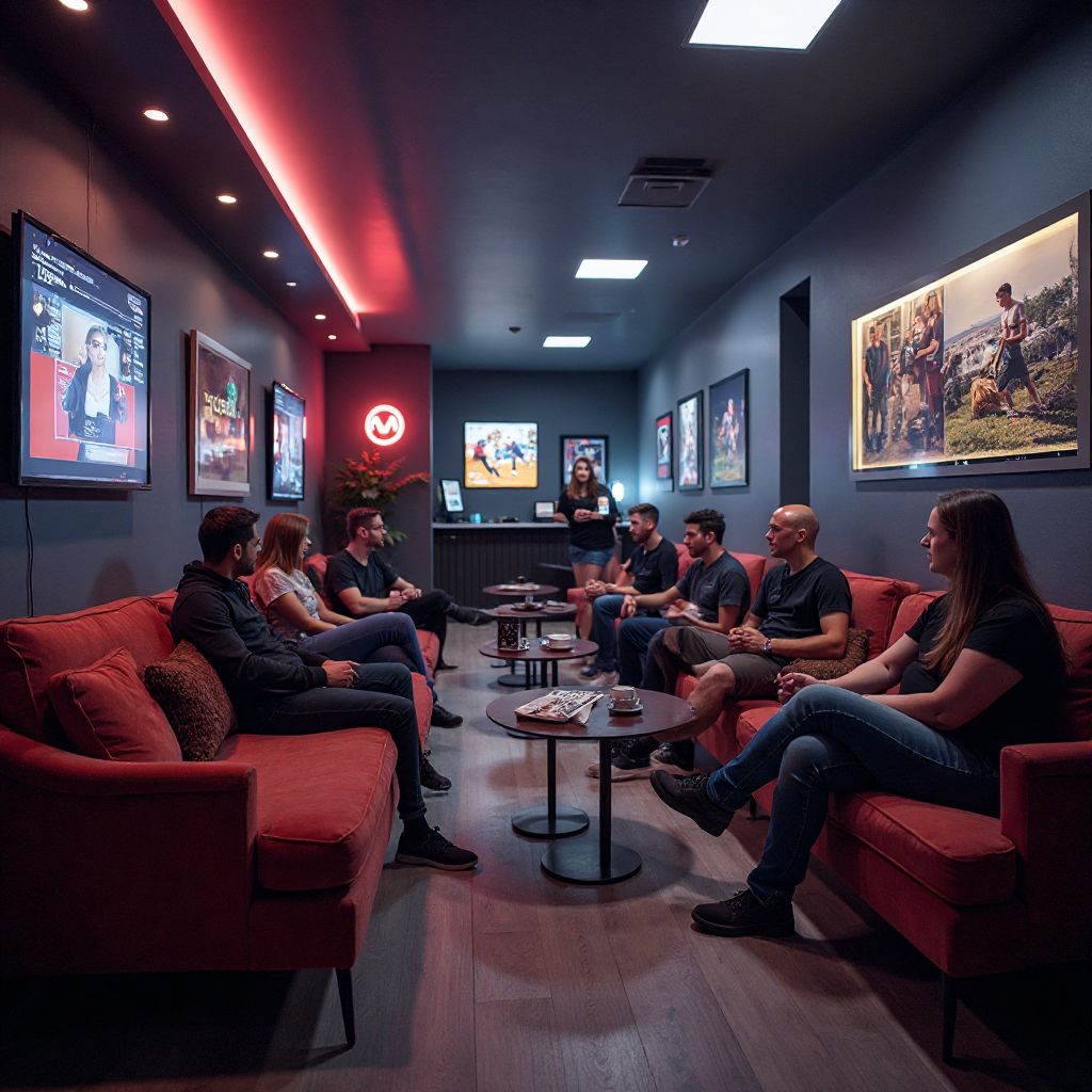 Strefa relaksu i kawiarnia klubu